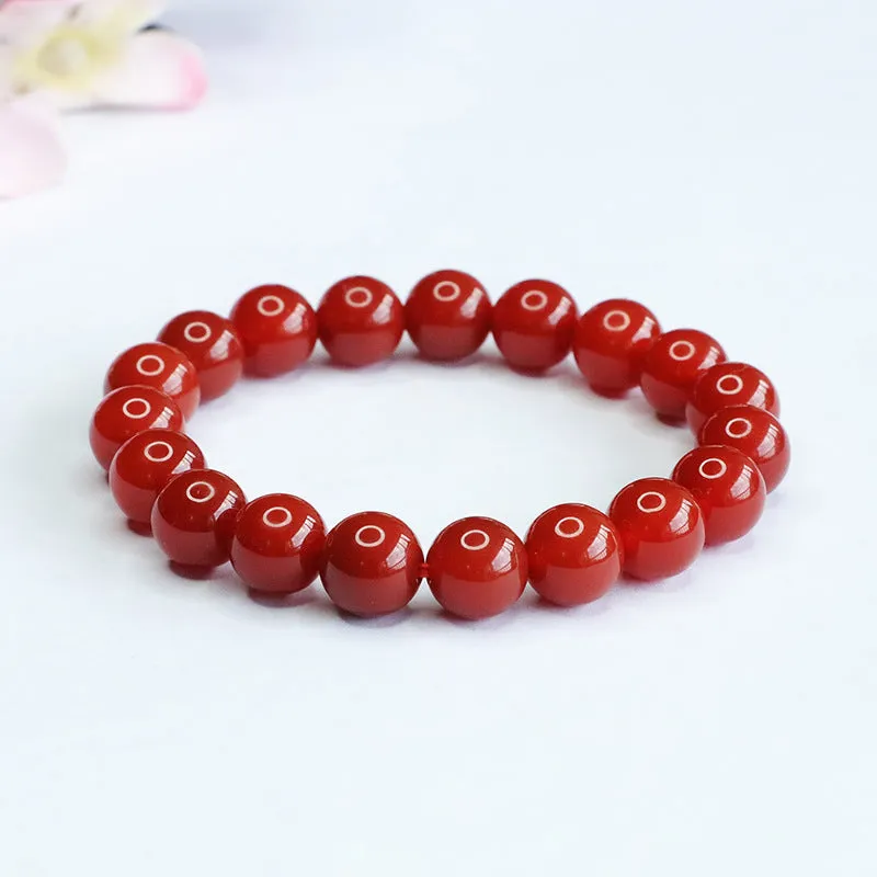 Fortune's Favor Sterling Silver and South Red Agate Bracelet