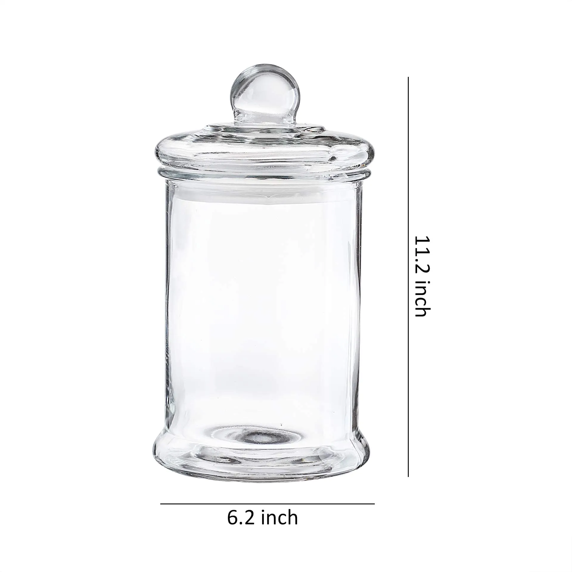 Glass Apothecary Jar Canister Set with Ball Lid (0.7 Gallon