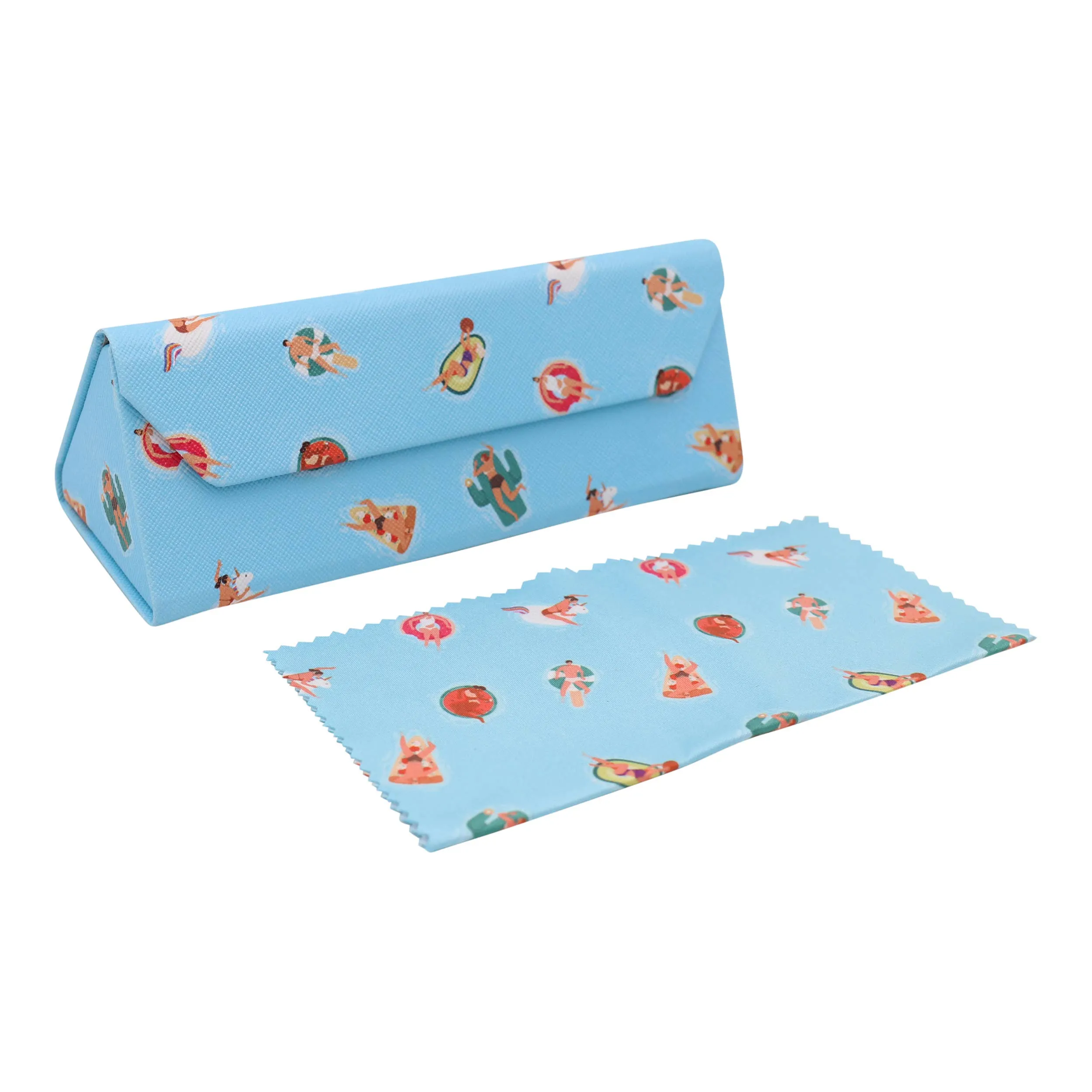 Glasses Case With Cleaning Cloth for Eyeglasses, Sunglasses