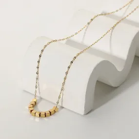 Gold Cube Necklace