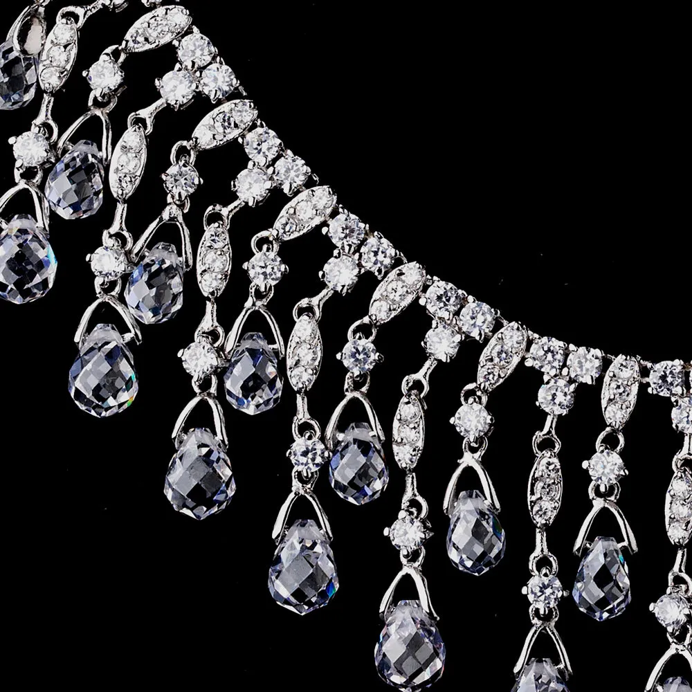 Gorgeous Crystal CZ zircon Bridal Jewelry Set