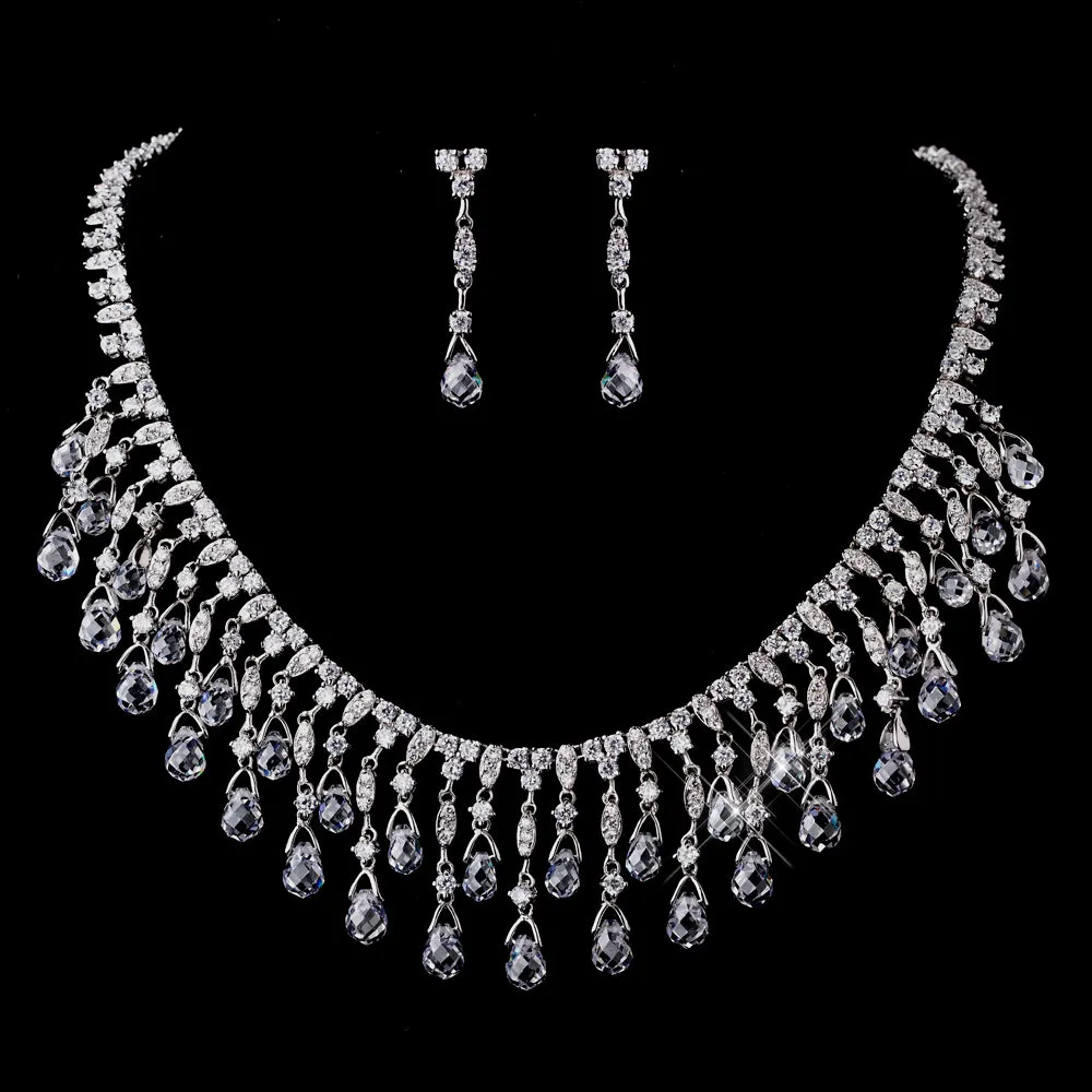 Gorgeous Crystal CZ zircon Bridal Jewelry Set