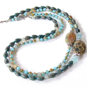 Harmony: Teal Gemstone Necklace