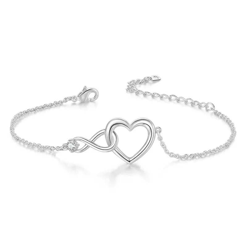 Heart and Infinity Shaped Love Bracelet & Infinity Love Bracelet