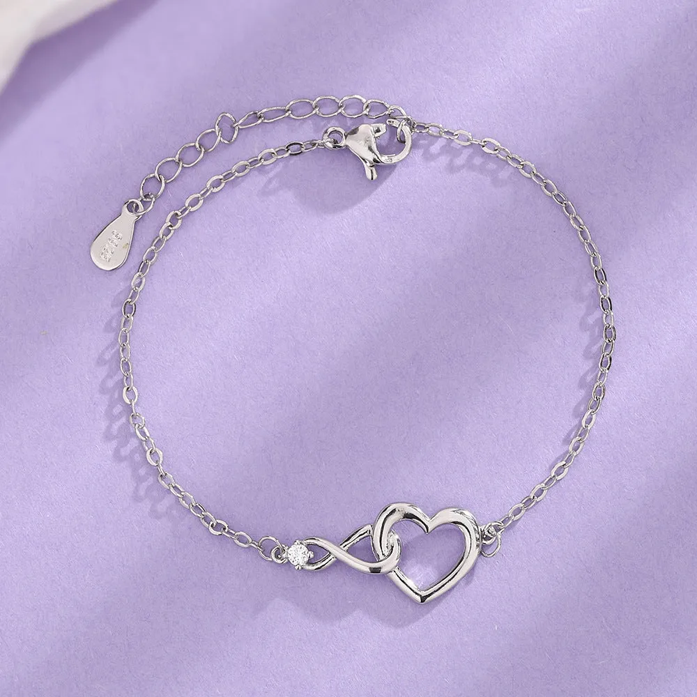 Heart and Infinity Shaped Love Bracelet & Infinity Love Bracelet