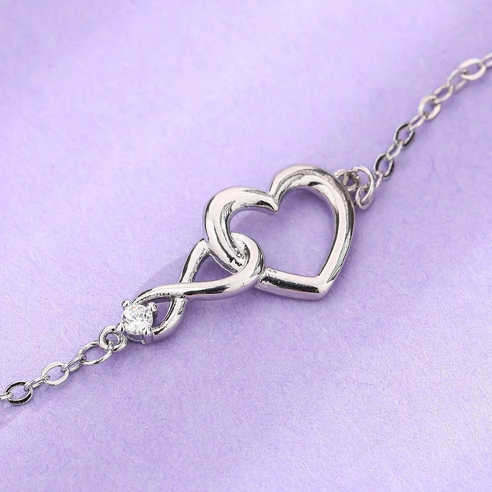 Heart and Infinity Shaped Love Bracelet & Infinity Love Bracelet