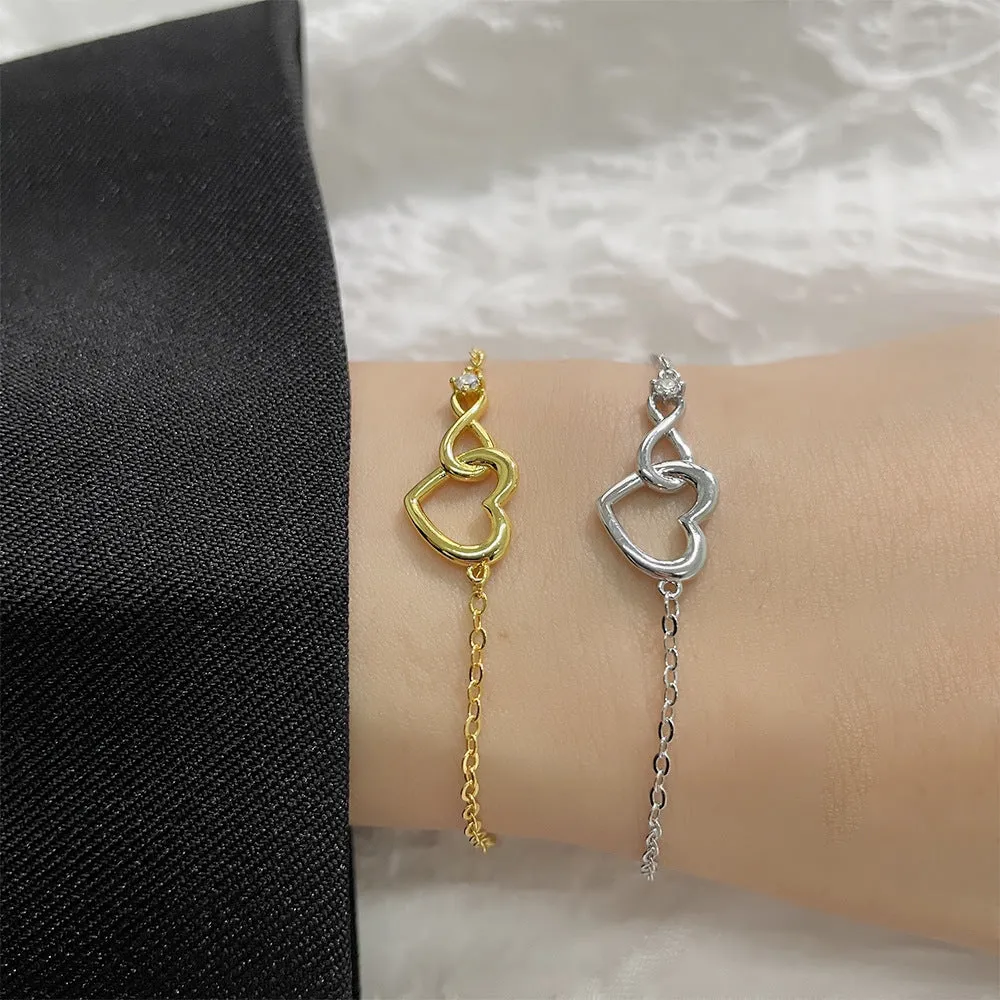 Heart and Infinity Shaped Love Bracelet & Infinity Love Bracelet