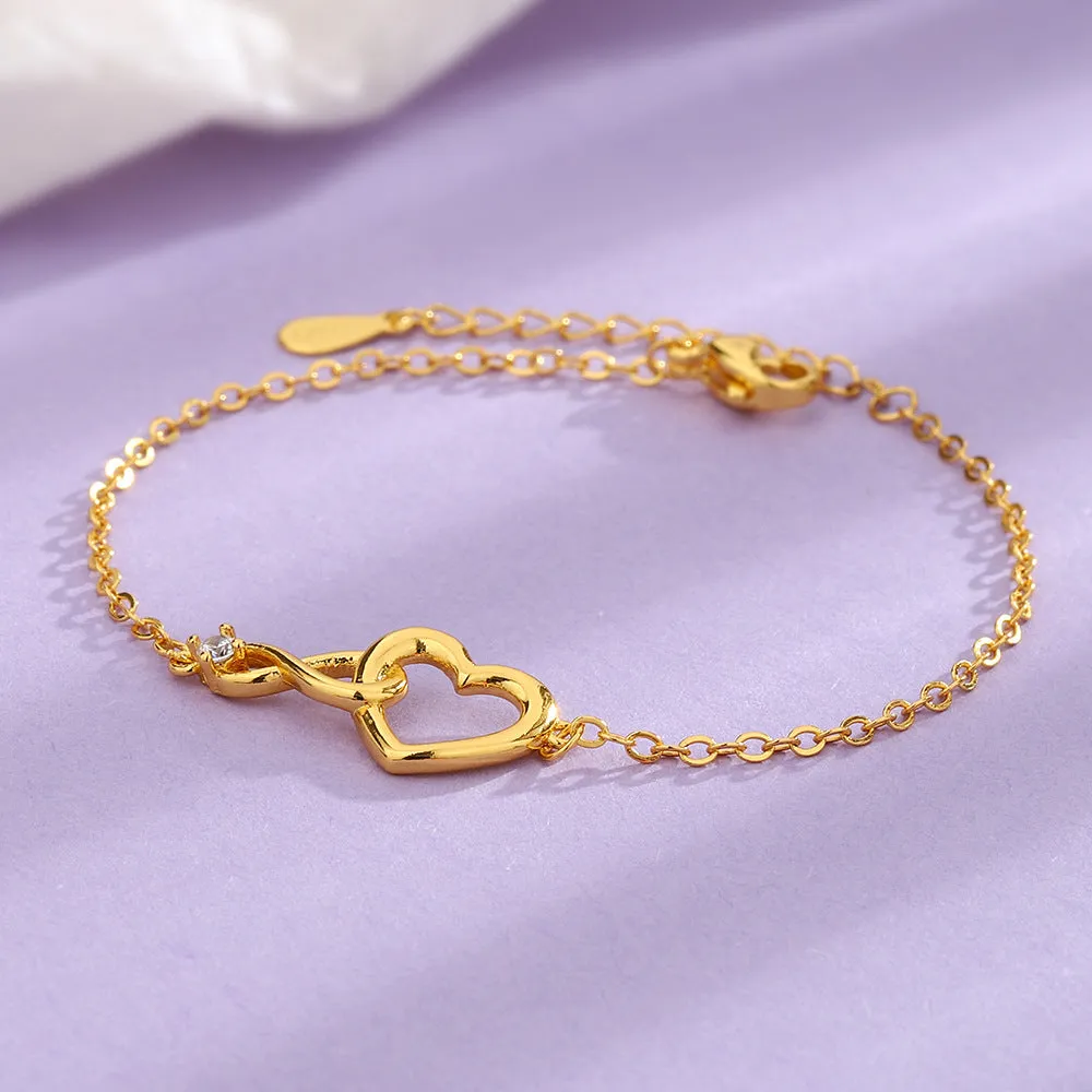 Heart and Infinity Shaped Love Bracelet & Infinity Love Bracelet