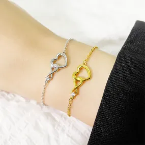 Heart and Infinity Shaped Love Bracelet & Infinity Love Bracelet