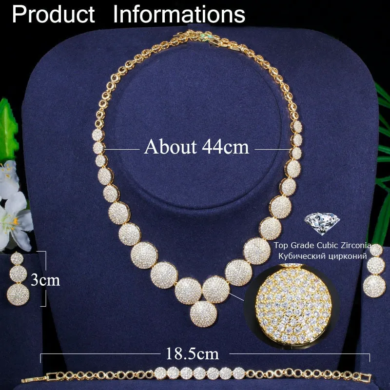 High Quality Cubic Zircon Necklace Jewelry Set