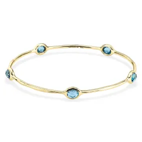 IPPOLITA Lollipop® 18K Yellow Gold Five Stone Bangle in London Blue Topaz