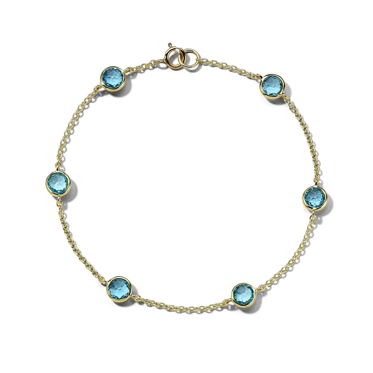 IPPOLITA Lollipop 6 Stone Station Bracelet in Blue Topaz