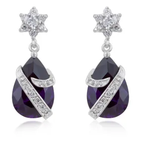 Jenn Royal Wrapped Amethyst Drop Earrings | 6.5ct