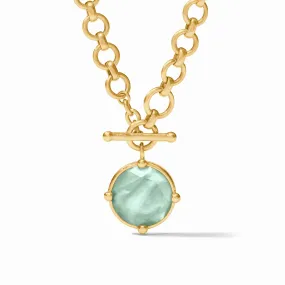 Julie Vos Honeybee Demi Necklace Iridescent Aquamarine Blue