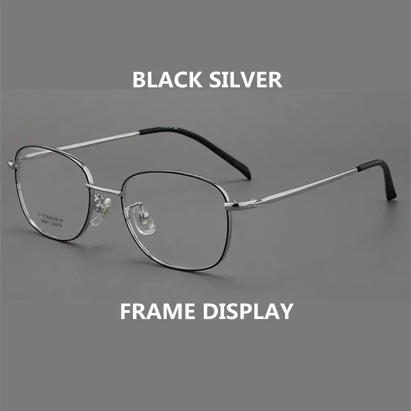 Kocolior Unisex Full Rim Irregular Square Alloy Hyperopic Reading Glasses 80011