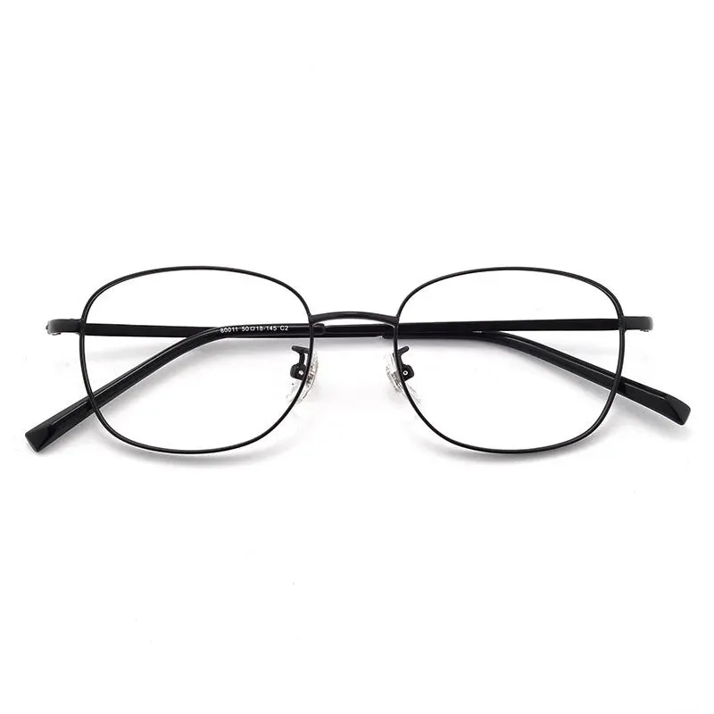 Kocolior Unisex Full Rim Irregular Square Alloy Hyperopic Reading Glasses 80011