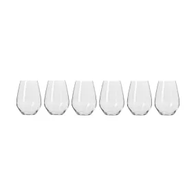 Krosno Harmony Stemless Wine Glasses 540ml (Set of 6)