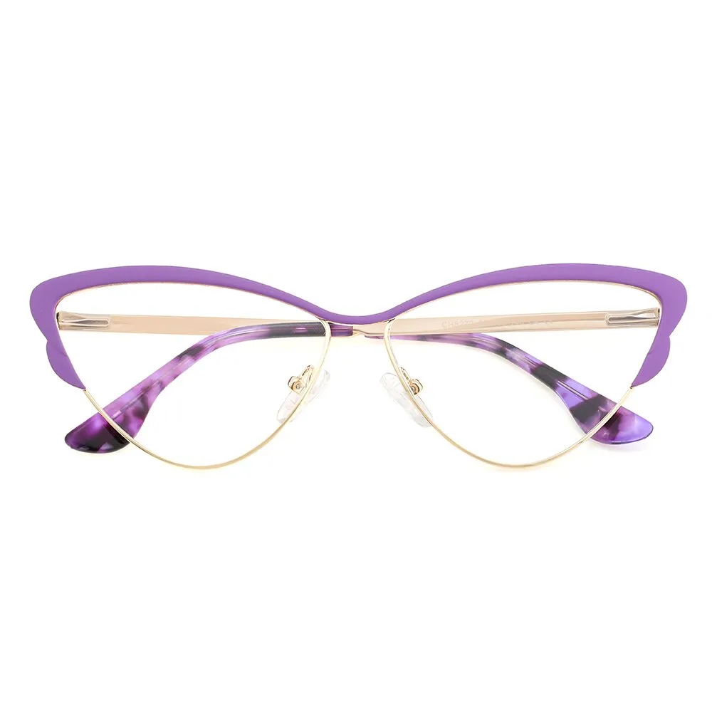 Laoyehui Women's Eyeglasses Cat Eye Reading Glasses Ch8272