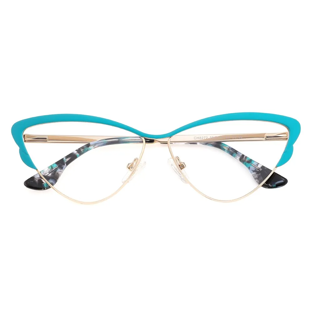 Laoyehui Women's Eyeglasses Cat Eye Reading Glasses Ch8272