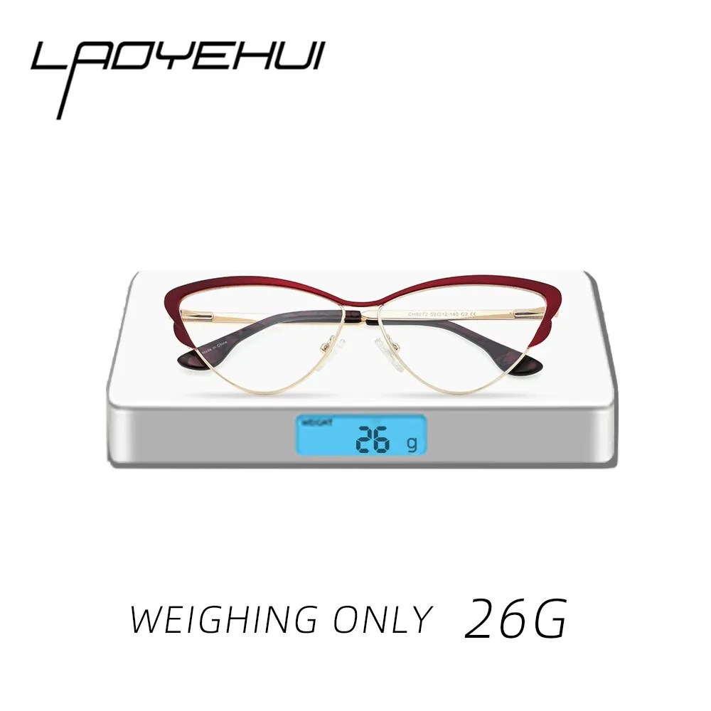 Laoyehui Women's Eyeglasses Cat Eye Reading Glasses Ch8272