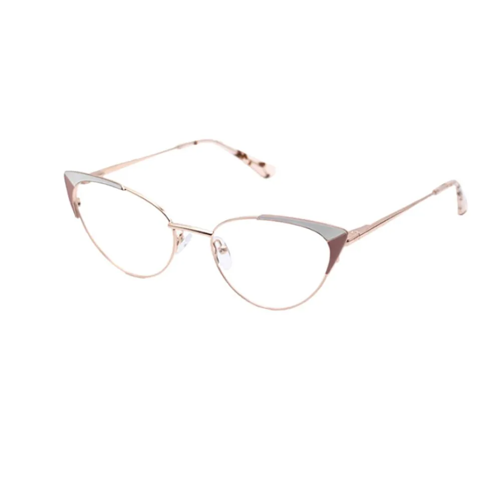 Laoyehui Women's Full Rim Cat Eye Alloy Hyperopic Reading Glasses 1994cc