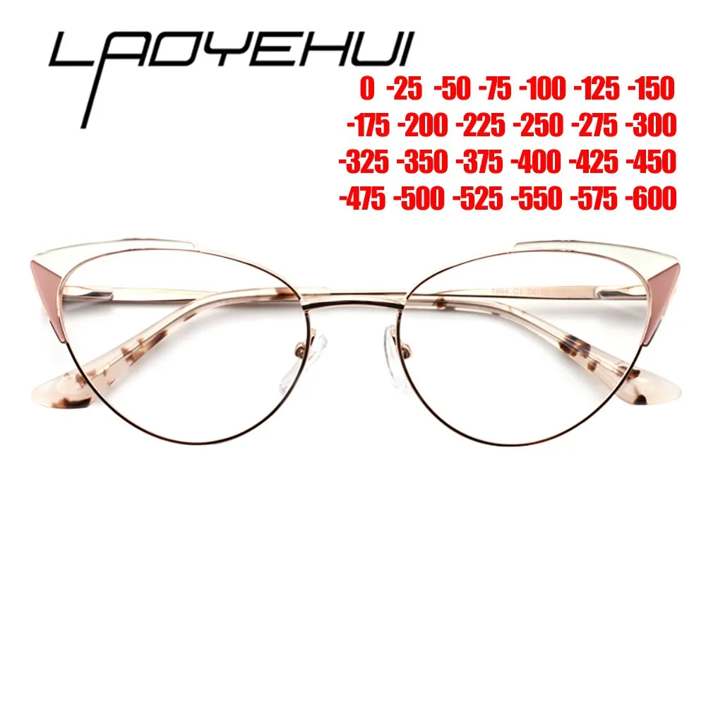 Laoyehui Women's Full Rim Cat Eye Alloy Hyperopic Reading Glasses 1994cc