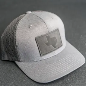 Leather Patch Performance Style Trucker Hat - Texas Stamp