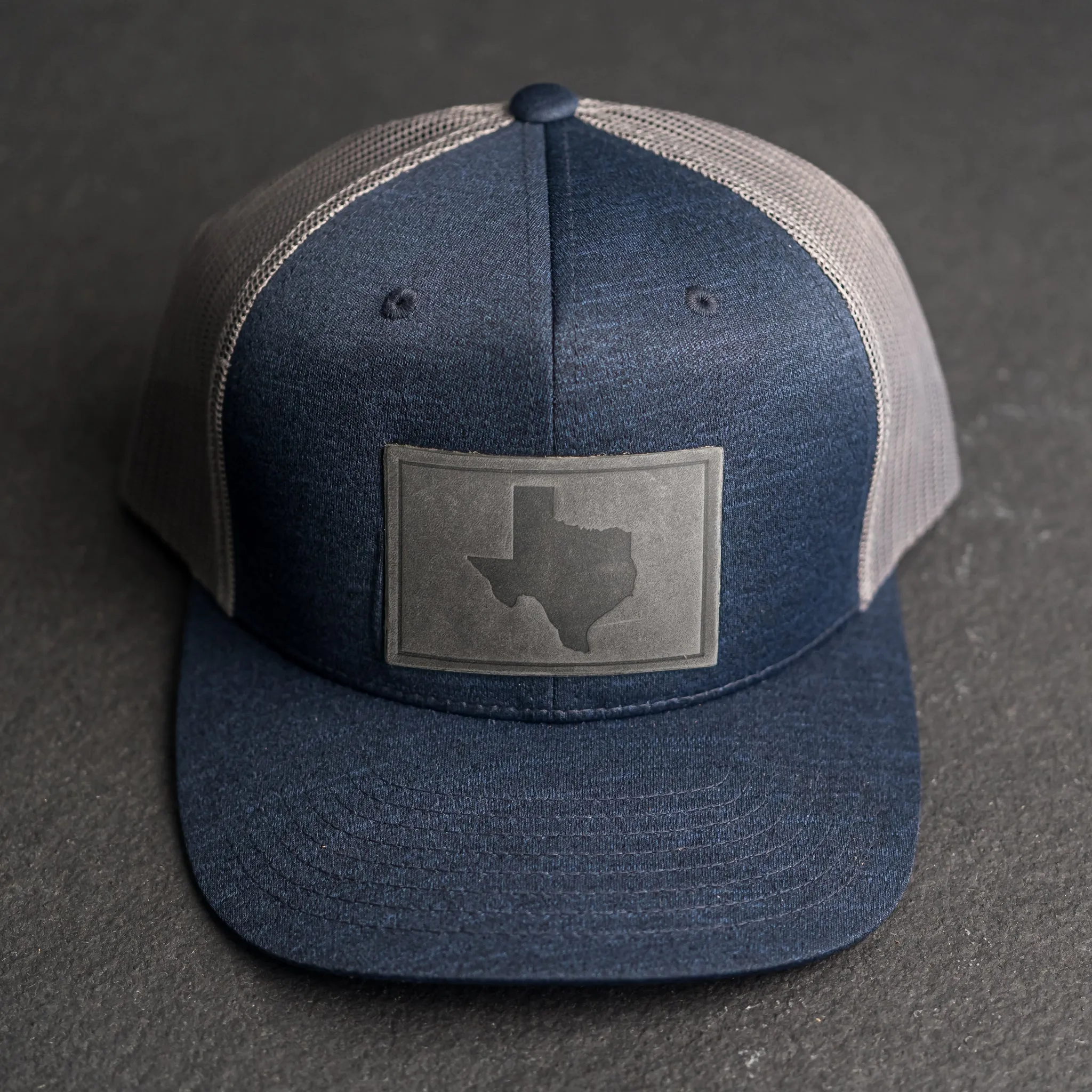 Leather Patch Performance Style Trucker Hat - Texas Stamp