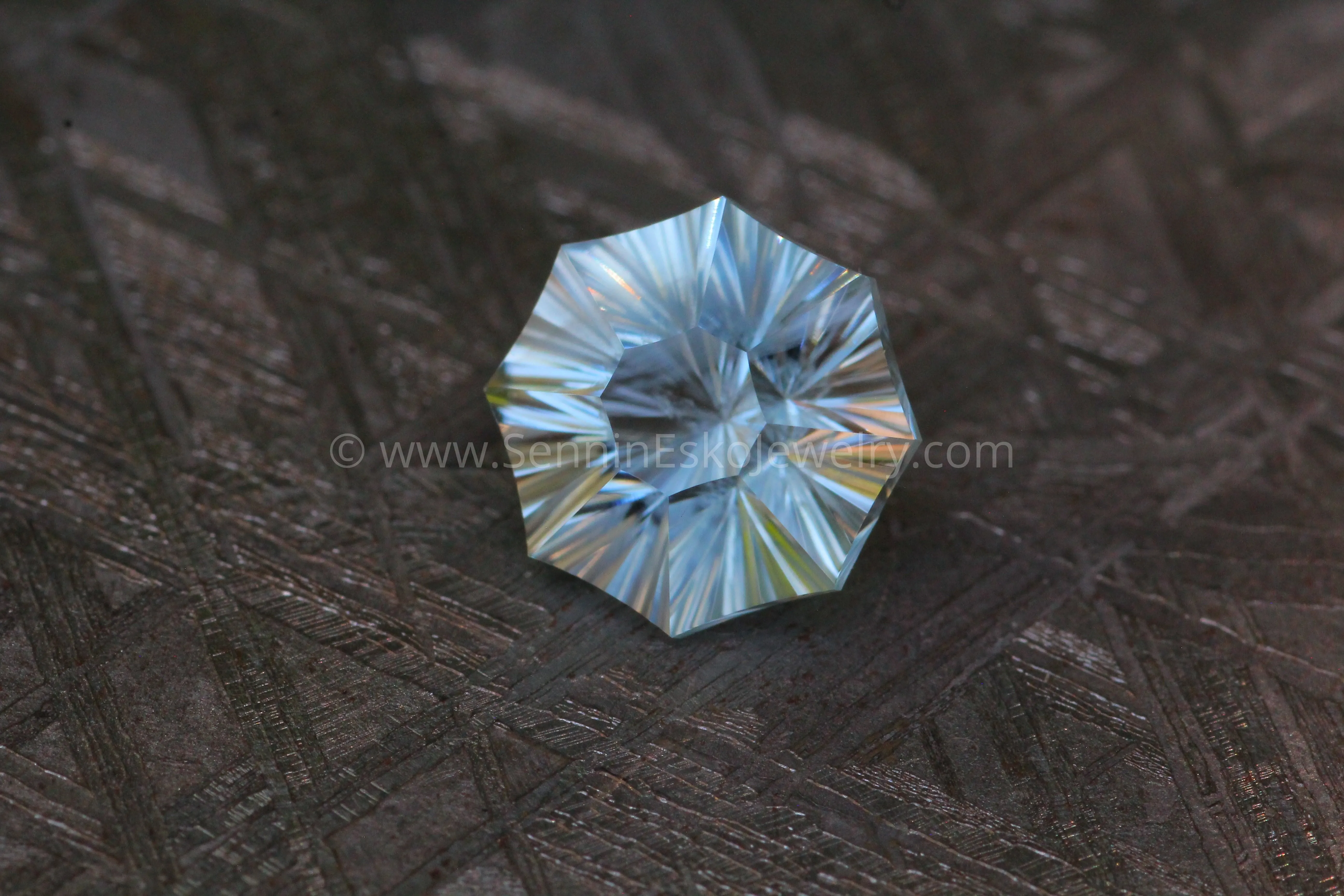 Less Than Perfect Aquamarine - 1.3 carats -7.3x6.8mm - Flower Cut