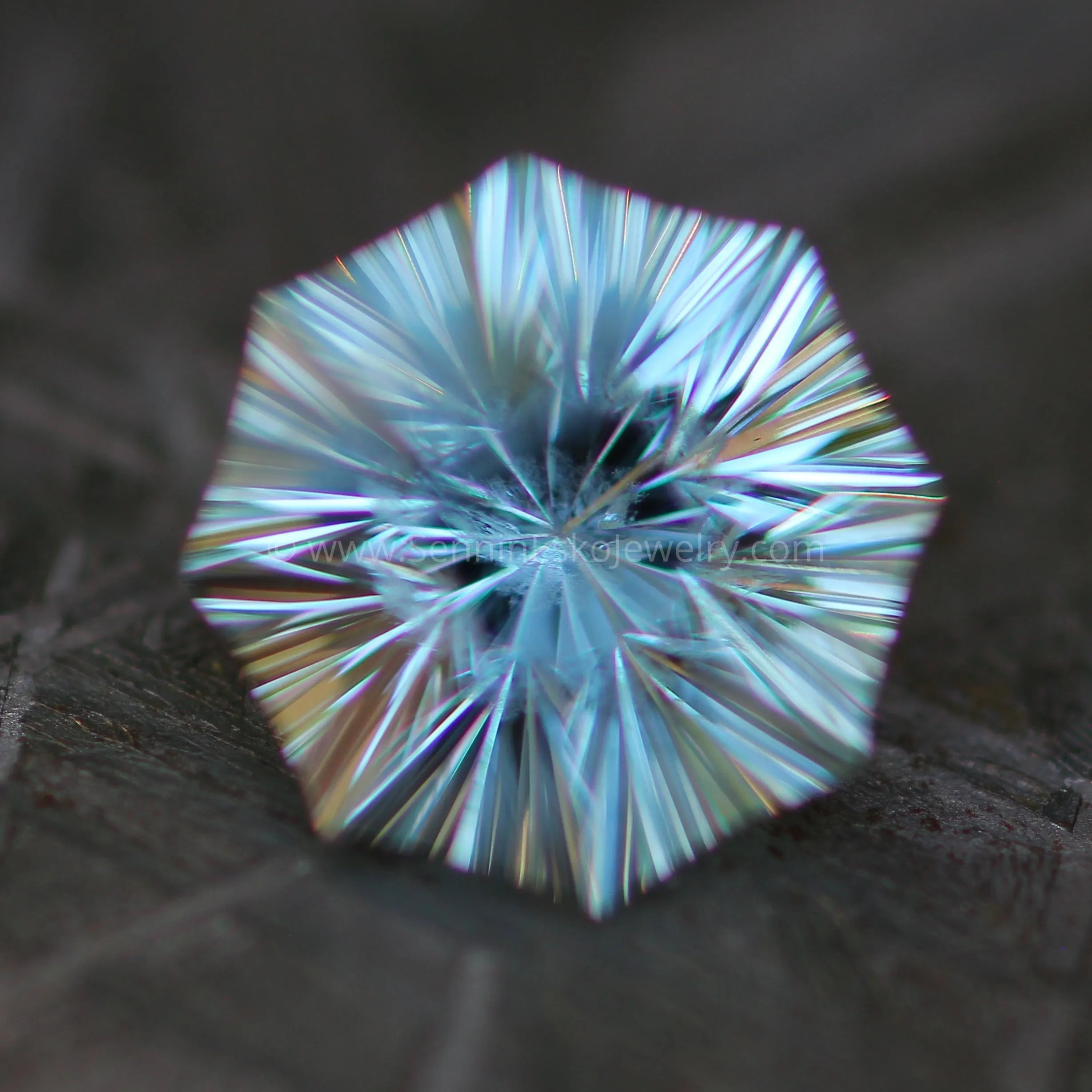 Less Than Perfect Aquamarine - 1.3 carats -7.3x6.8mm - Flower Cut