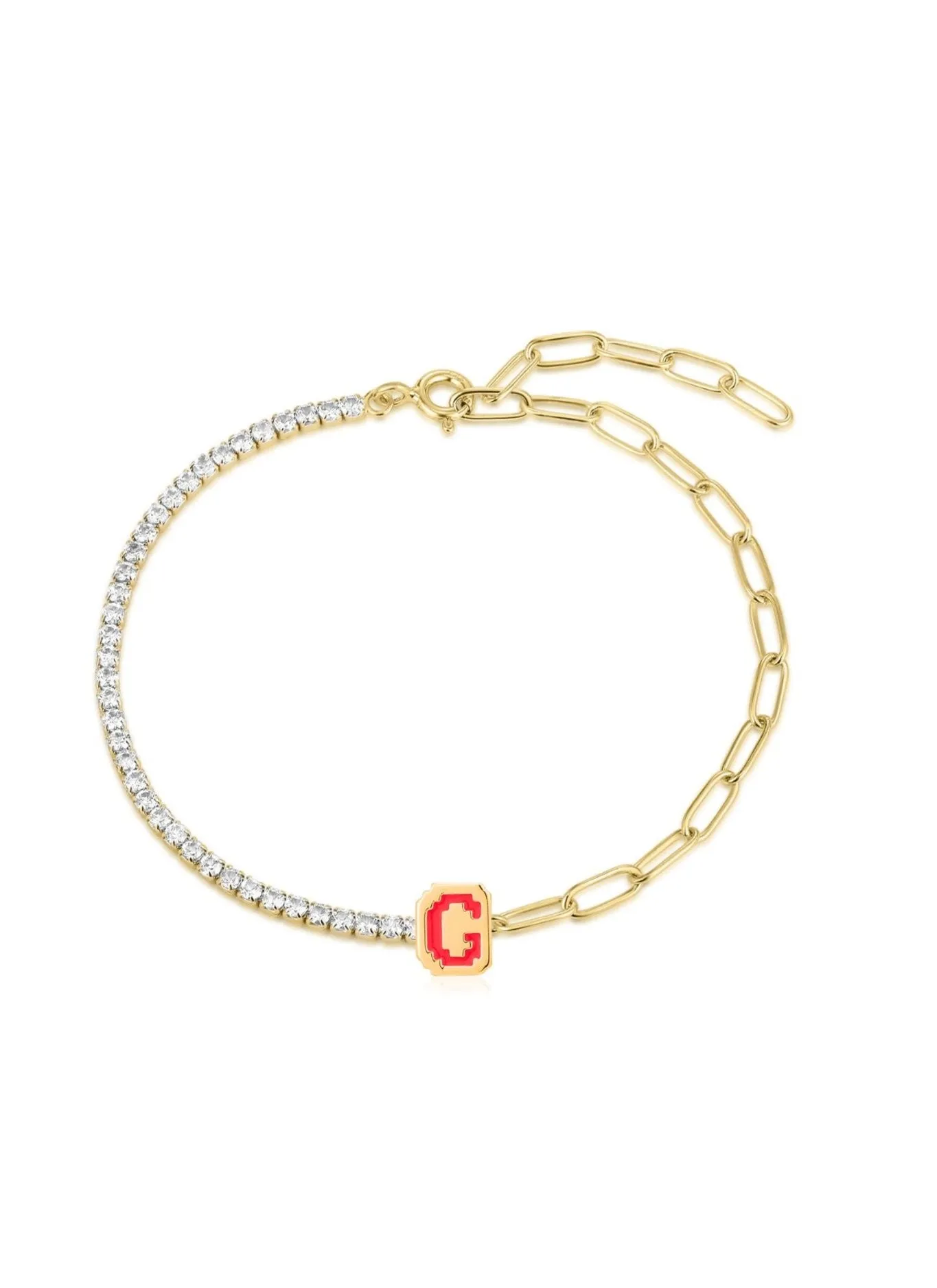 LEVEL-UP INITIAL CHARM BRACELET