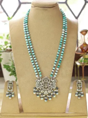 Long Floral Kundan Set