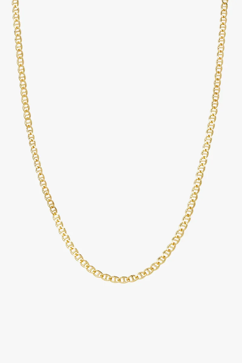 Long Mariner Chain Necklace Gold Plated (60cm)