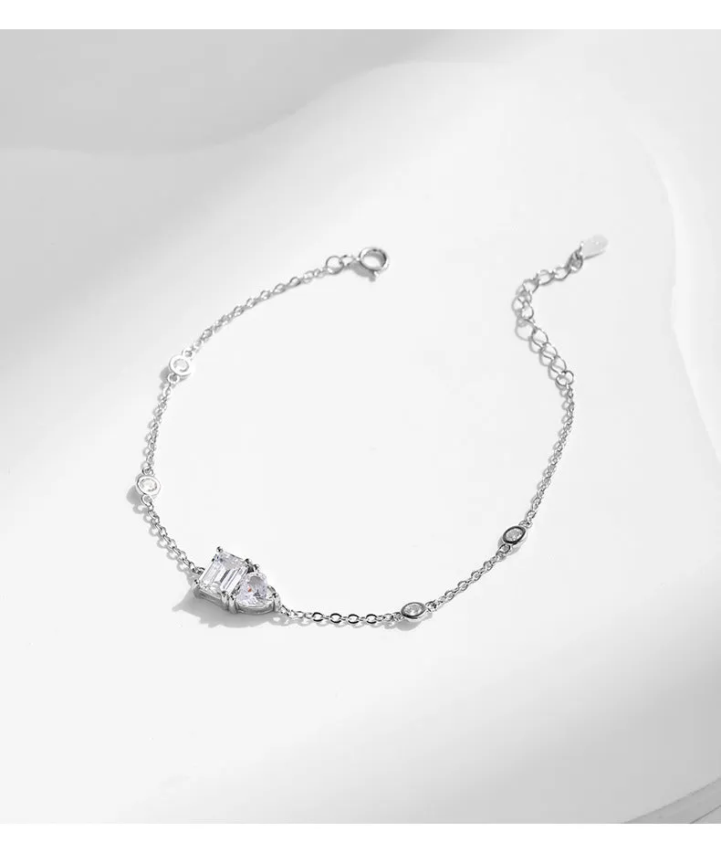 Luxurious Zircon Sterling Silver Bracelet for Women by Planderful Collection