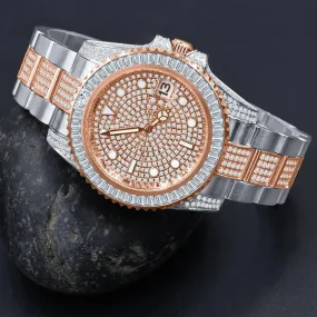 LUXURY HAZEL ZIRCON STAINLESS STEEL WATCH