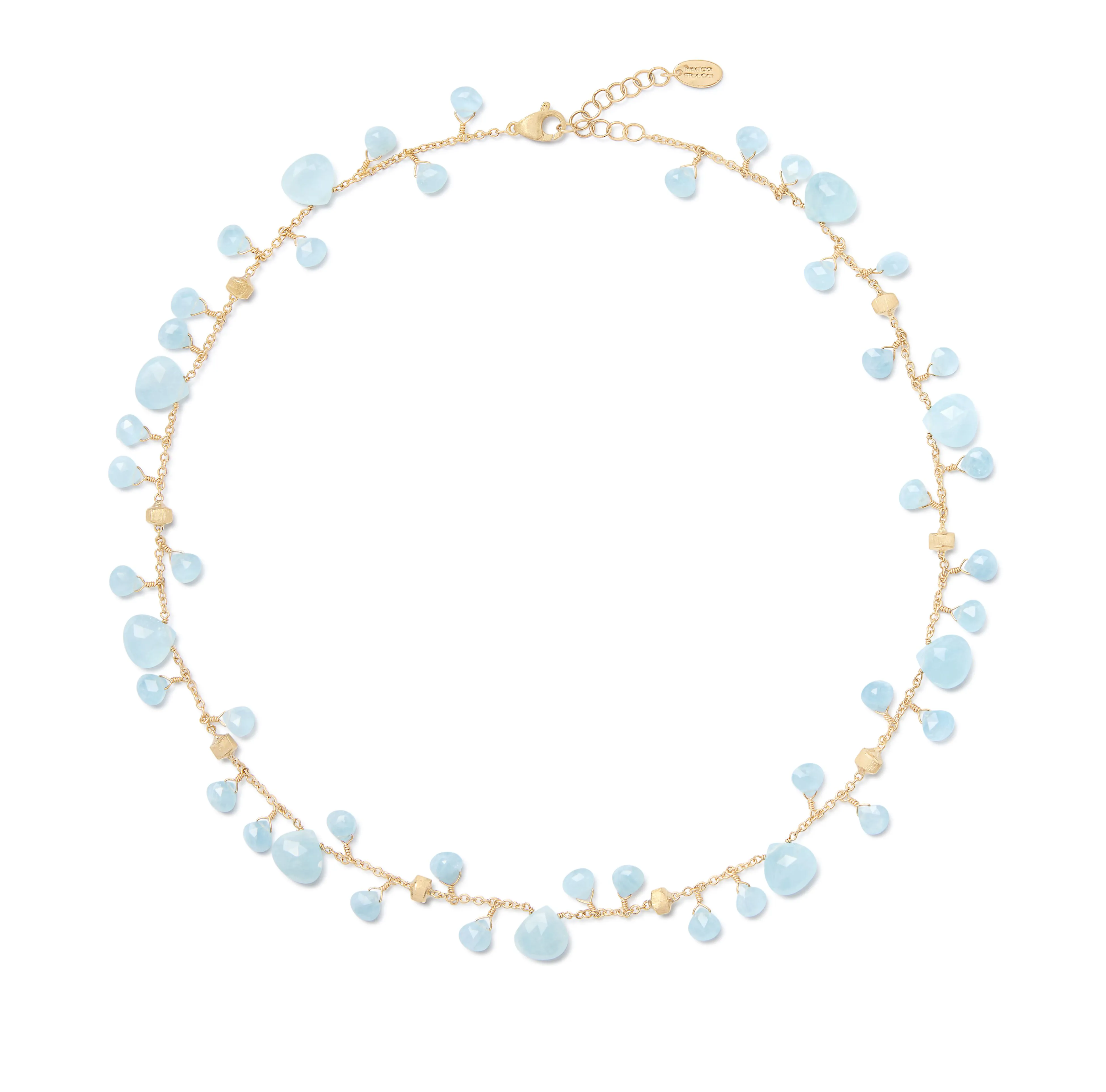 Marco Bicego Paradise Yellow Gold Aquamarine Necklace