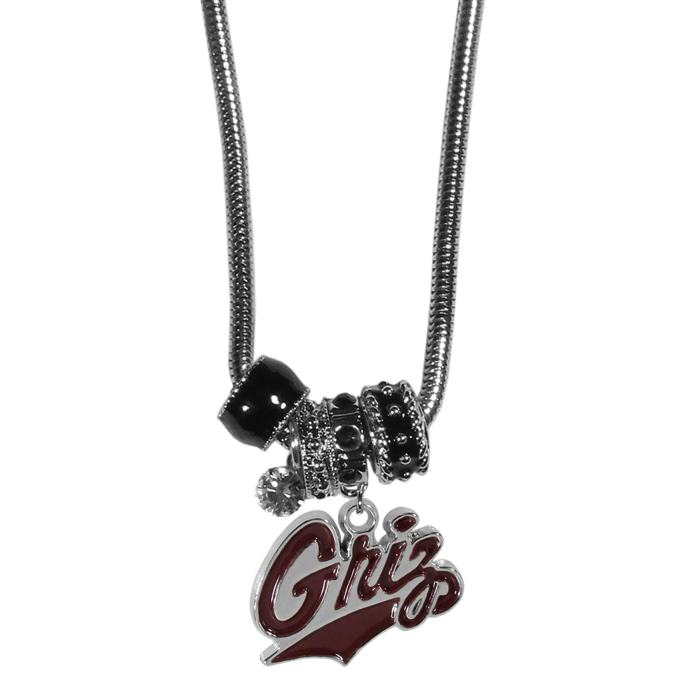 Montana Grizzlies Euro Bead Necklace