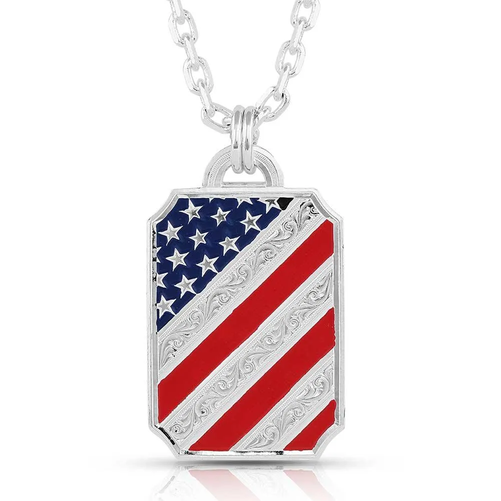 Montana Silversmiths Stars and Stripes Patriotic Necklace NC5066