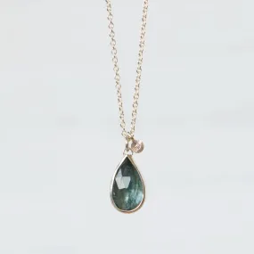 Moss Aqua Theia Necklace in Sterling Silver