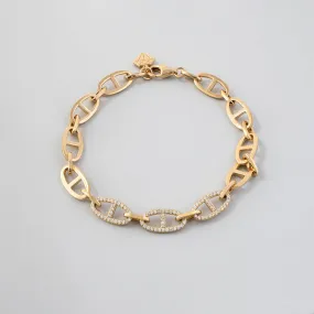 Multi Link Anchor 14K Gold Vermeil Chain Bracelet