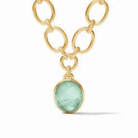 Nassau Statement Necklace - Iridescent Aquamarine Blue