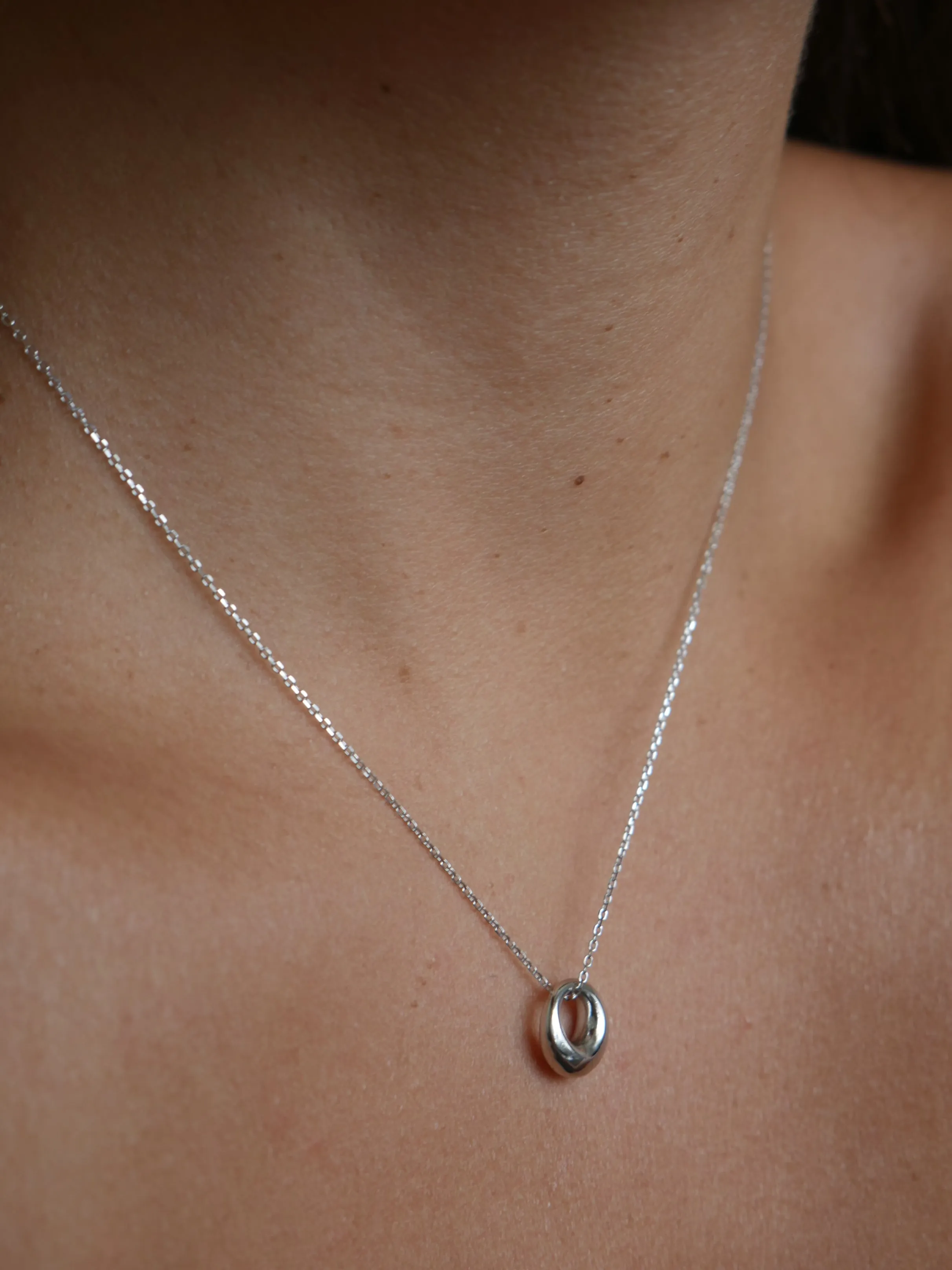 Open Circle Necklace, 925 Sterling Silver Nickel Free, hypoallergenic Luxury Dainty Necklace