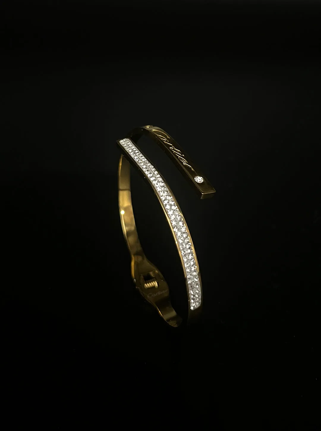 Ornaio 18K Gold Plated Anti-Tarnish Cartier-Inspired Zircon Studded Bracelet