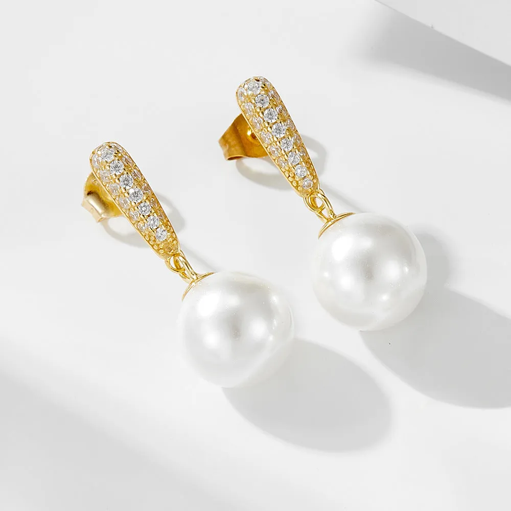 Personality Charming 10mm Pearl Earrings