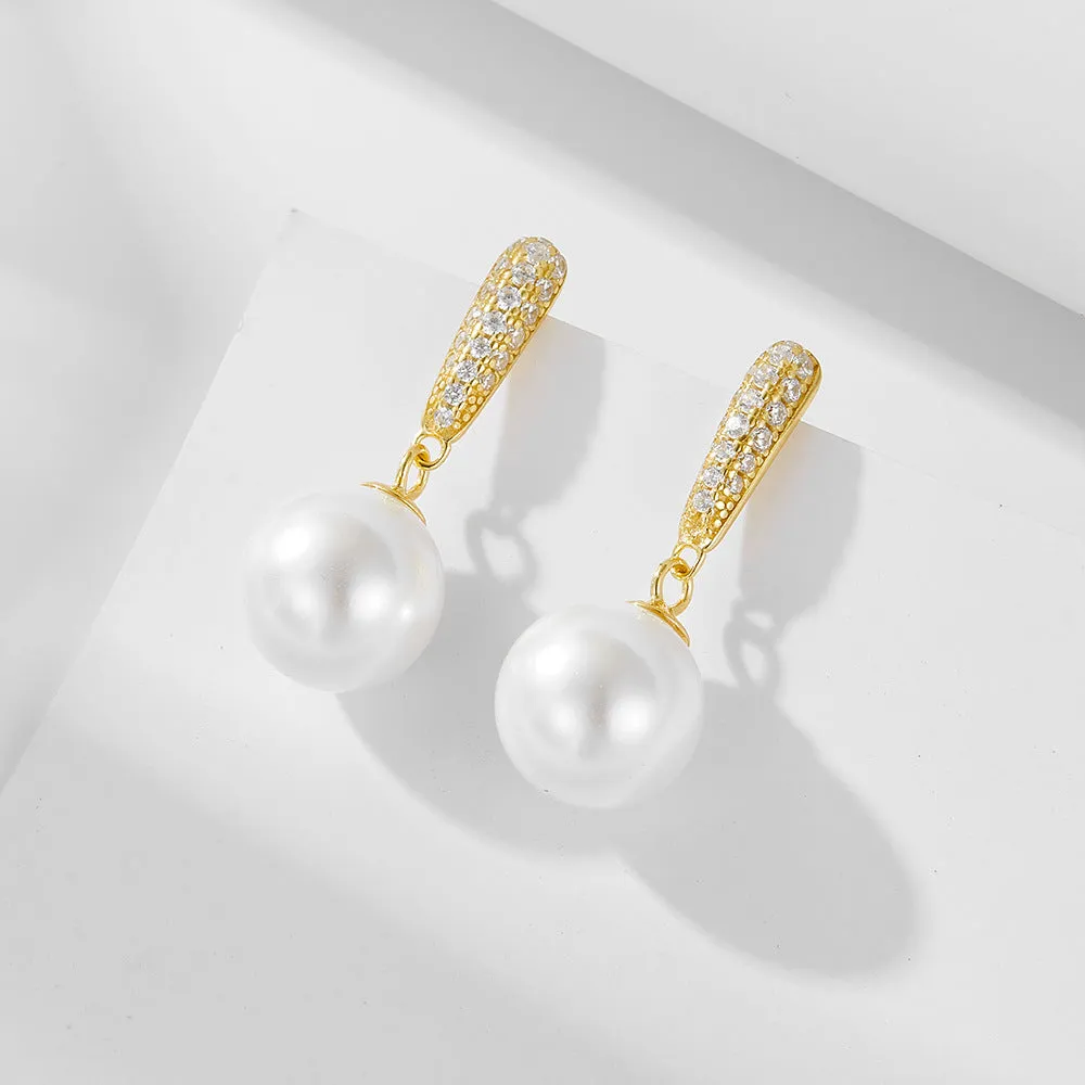 Personality Charming 10mm Pearl Earrings