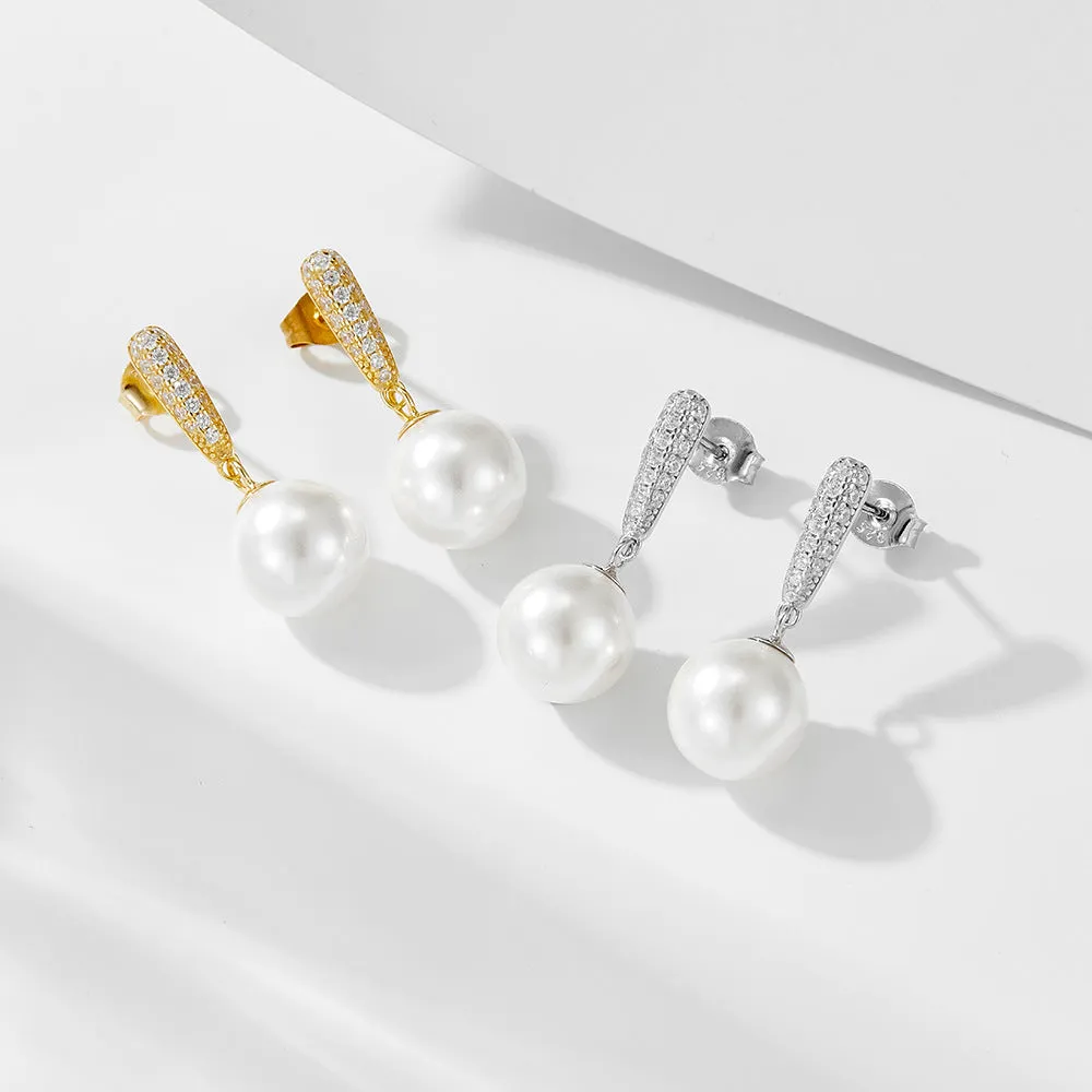 Personality Charming 10mm Pearl Earrings