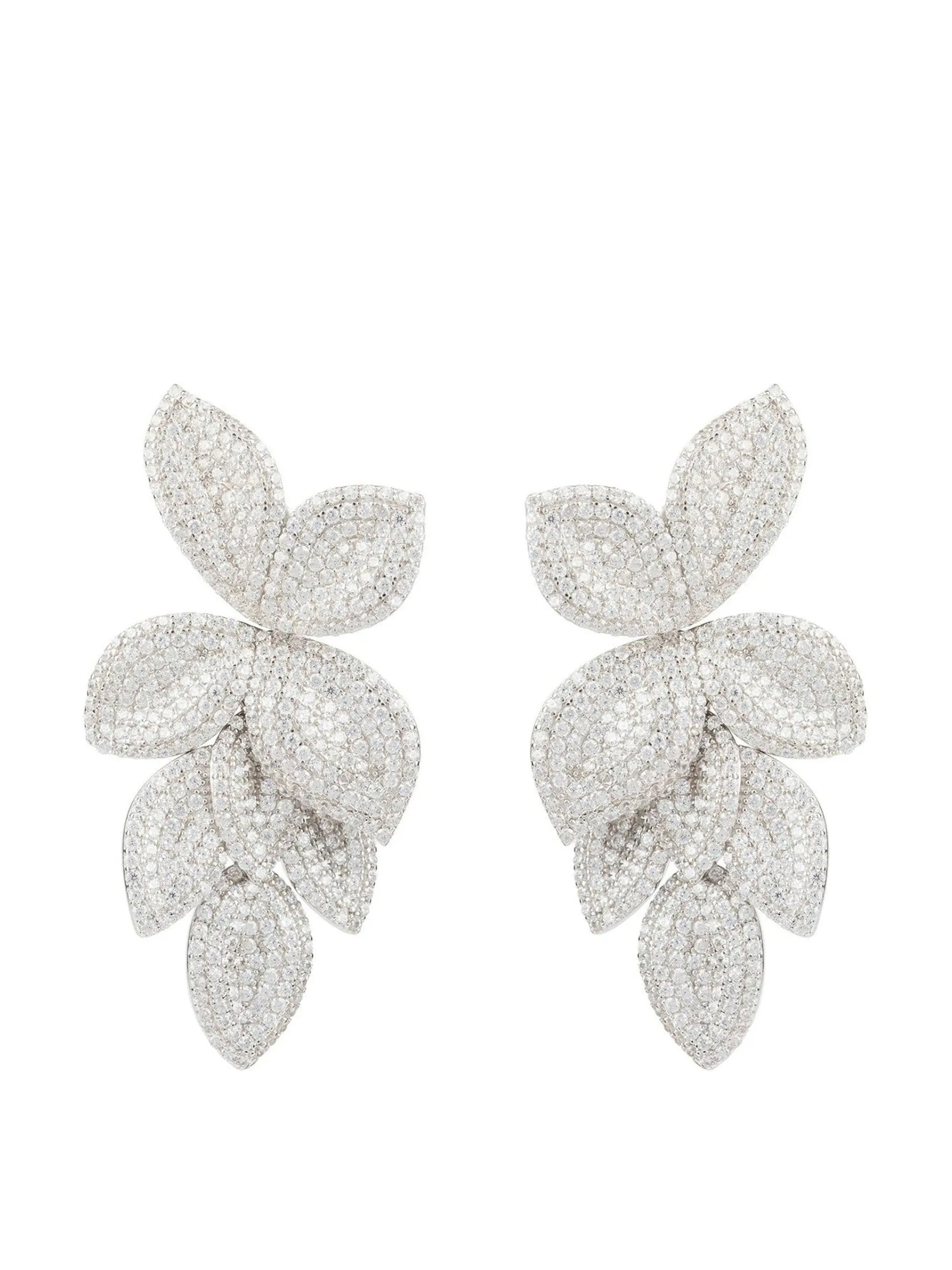 Petal cascading flower earrings