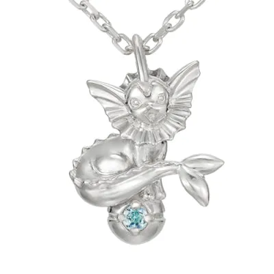 [Pokémon]Vaporeon & Pokéball necklace platinium