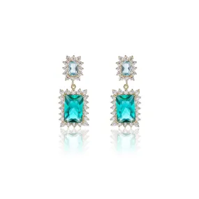 Popular Zircon Square Drop Earring, Women's Girl's Gatherings Jewelry CE11706