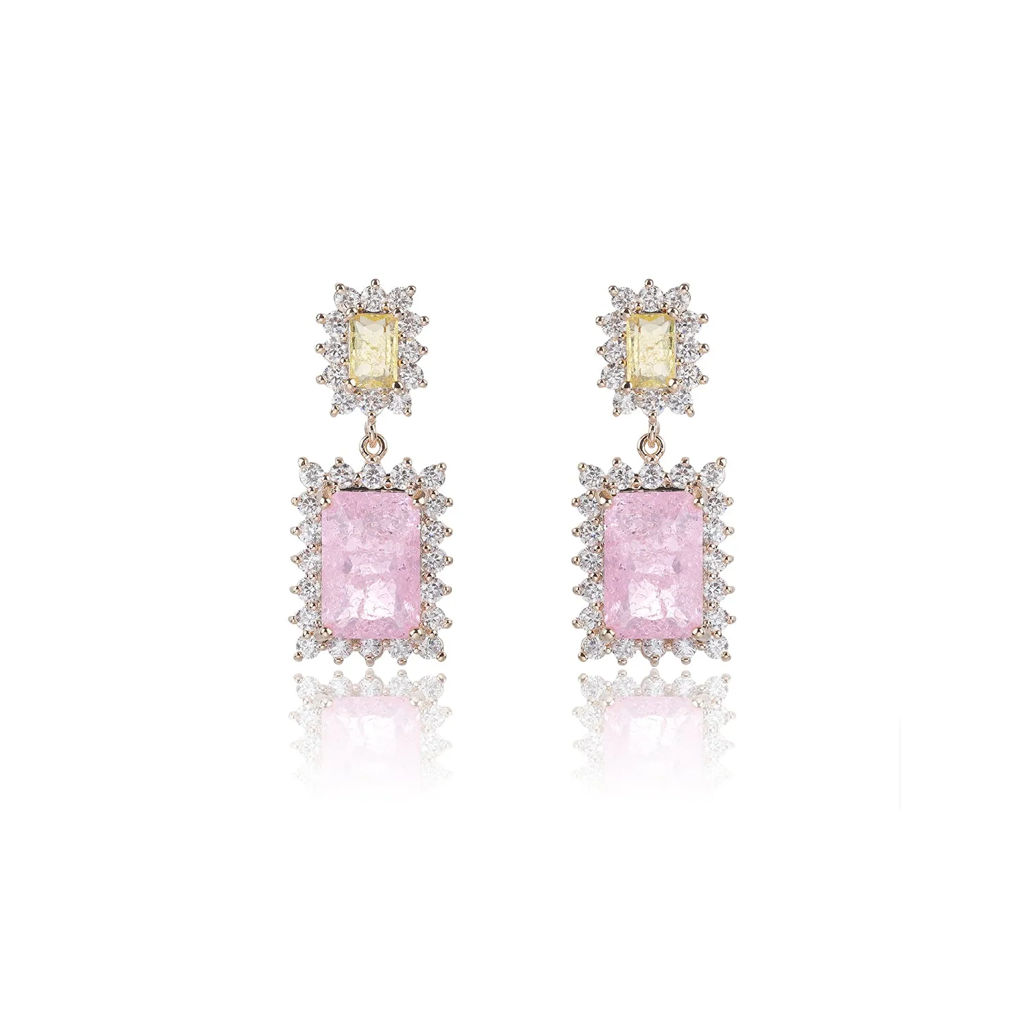 Popular Zircon Square Drop Earring, Women's Girl's Gatherings Jewelry CE11706